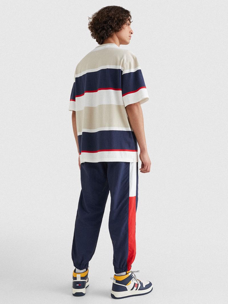 Férfi Tommy Hilfiger Bold stripe Póló Barna Színes | HU 792QMA